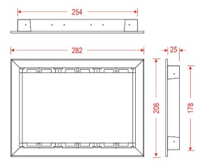 Ramka podtynkowa Elfon R3/170/P trzymodułowa