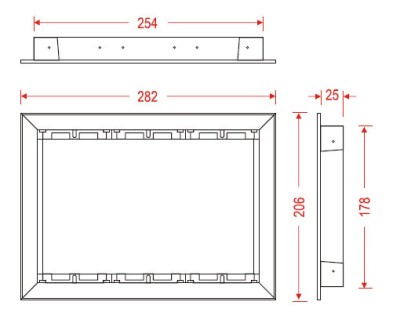 Ramka podtynkowa dla 3 modułów Elfon R3/170