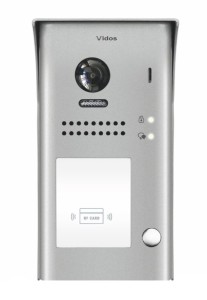 1-przyciskowa stacja bramowa S1101A Vidos Duo z czytnikiem RFID natynkowa