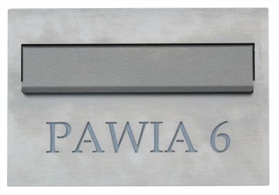 Skrzynka na listy BMS25 z wyciętym napisem, wysoka stalowa