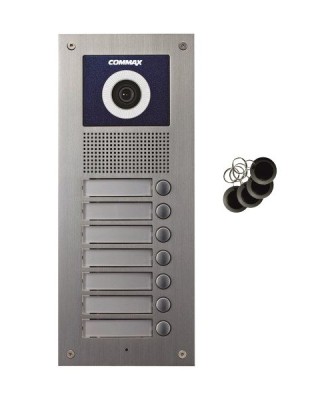 Commax DRC-7UC/RFID, 7-przyciskowy panel z kamerą i czytnikiem RFID