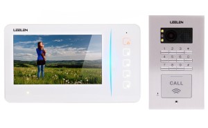 Zestaw wideodomofonowy Leelen N60W-NO18P z szyfratorem, biały monitor