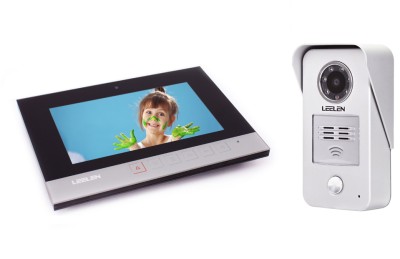 Zestaw wideodomofonowy Leelen N75B-NO15NC z pamięcią i czytnikiem RFID, czarny monitor