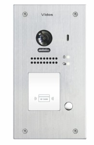 1-przyciskowa stacja bramowa S1201A Vidos Duo z czytnikiem RFID podtynkowa