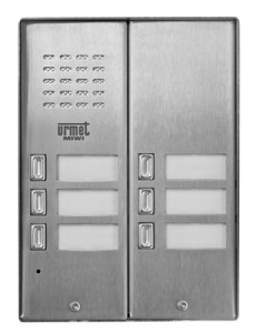 Panel rozmówny 6-przyciskowy Miwi-Urmet MIWUS 5025/6D z daszkiem, dwurzędowy