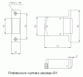 Zaczep szeroki R1 - wymiary
