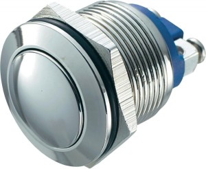 GQ19B-10/N wandaloodporny przycisk 19 mm z główką sferyczną, niklowany