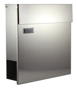 Skrzynka pocztowa do zawieszania z gazetnikiem S933, stal nierdzewna