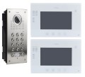Dwurodzinny zestaw wideodomofonowy VIDOS - monitory 7 M670 i dwuprzyciskowy panel z szyfratorem, podtynkowy