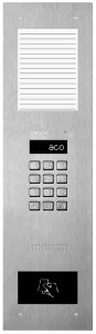 Cyfrowy panel domofonu ACO INSPIRO 13+ Master ze średnią listą lokatorów i czytnikiem RFID