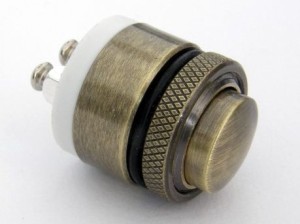 GQ16-M przycisk 16 mm dzwonkowy, mosiądz antyczny