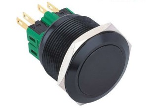 GQ25-11/A wandaloodporny przycisk 25 mm, czarny