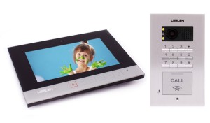 Zestaw wideodomofonowy Leelen N75B-NO18PC z pamięcią, szyfratorem i czytnikiem RFID, czarny monitor